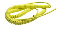 73220109 Lapp ÖLFLEX Coiled 0.75 mm² 2 Core Power Cable, Yellow Polyurethane PUR, 1m