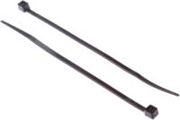 811-1482 RS PRO Cable Tie, 100mm x 2.5 mm, Black Nylon, Pk-100