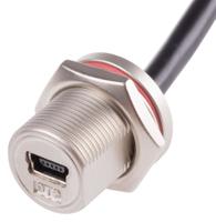 122-3025 RS PRO USB 2.0, Male Mini USB B to Female Mini USB B, 200mm