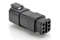 at04-6p-sr01blk Amphenol Industrial, AT Automotive Connector Socket Black Cable Mount 6 Way, Crimp Termination AT04-6P-SR01BLK