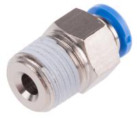 qs-14-6 Festo QS Series Straight Threaded Adaptor, R 1/4 Male to Push In 6 mm, Threaded-to-Tube Connection Style, 153003