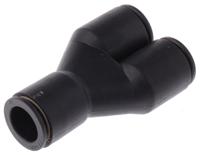 3140-12-00 Legris LF3000 Series Y Tube-to-Tube Adaptor, Push In 12 mm to Push In 12 mm, Tube-to-Tube Connection Style