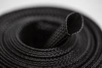 408-211 RS PRO Expandable Braided PET Black Cable Sleeve, 30mm Diameter, 5m Length