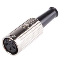 491-184 RS PRO 3 Pole Din Socket, 1A, 100 V ac, Push Lock, Female, Cable Mount