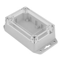 192-0727 RS PRO Grey ABS, Polycarbonate Enclosure, IP68, IK07, Flanged, Transparent Lid, 105 x 70 x 40mm