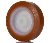 4520 LAG Orange, White Polyurethane Abrasion Resistant, Hygienic, Laceration Resistant, Non-Marking Trolley Wheel, 120kg