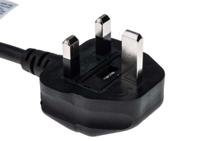 123-0954 RS PRO Straight IEC C13 Socket to Right Angle Type G UK Plug Power Cord, 2m