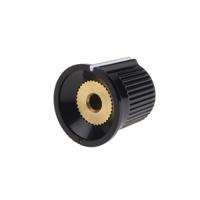 259-6878 RS PRO 16.2mm Black Potentiometer Knob for 3.2mm Shaft Splined