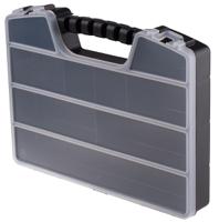838-6523 RS PRO 9 Cell Black PP Compartment Box, 50mm x 320mm x 250mm
