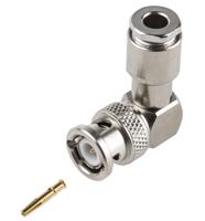 r141156000 Radiall, Plug Cable Mount BNC Connector, 50Ω, Clamp Termination, Right Angle Body