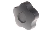 69953 Elesa  Black Multiple Lobes Clamping Knob, M8, Threaded Hole