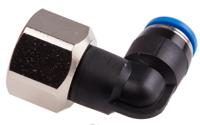 qslf-14-6-b Festo QS Series Elbow Threaded Adaptor, G 1/4 Female to Push In 6 mm, Threaded-to-Tube Connection Style, 153275