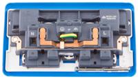 k2947ce-blu MK Electric Albany Plus Blue 2 Gang Plug Socket, 2 Poles, 13A, Type G - British, Indoor Use