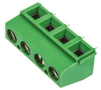 282837-4 TE Connectivity Buchanan Series PCB Terminal Block, 4-Contact, 5.08mm Pitch, Through Hole Mount, 1-Row, Screw