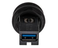 09454521904 HARTING Straight, Panel Mount, Socket- Single Port Type A to A 3.0 USB Connector