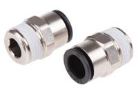 3175-10-17 Legris LF3000 Series Straight Threaded Adaptor, R 3/8 Male to Push In 10 mm, Threaded-to-Tube Connection Style