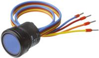 k84-6033813s EAO Illuminated Push Button Switch, Momentary, Panel Mount, 22.5mm Cutout, SPST, IP67