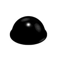 sj-5017-black 3M Hemispherical PUR Self Adhesive Feet, 19mm diameter x 9.6mm height
