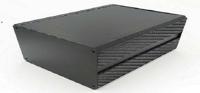188-1291 RS PRO Black Extruded Aluminium Heat Sink Case, IP40, Black Lid, 400 x 200 x 219mm