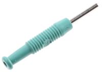 973509104 Hirschmann Test & Measurement Green Male Banana Plug, 2mm Connector, Solder Termination, 6A, 60V dc, Nickel Plating