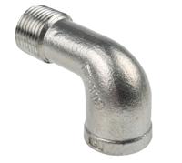 499-3316 RS PRO Stainless Steel Pipe Fitting, 90° Circular Elbow, Female R 3/8in x Male R 3/8in