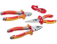 nw782-3k NWS NW782 3-Piece Combination Plier Set, VDE/1000V, 180 mm Overall