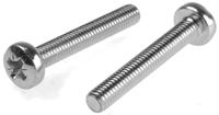 553-712 RS PRO Pozidriv M6 Pan Steel Machine Screws DIN 7985Z x 40.0mm