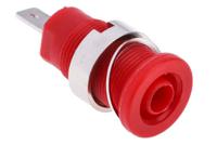 224-7427 RS PRO Red Female Banana Socket, 4 mm Connector, Tab Termination, 24A, 1000V, Nickel, Tin Plating