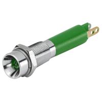17-030351 EAO 17-03 Series Green Panel Mount Indicator, 24, 6 Mounting Hole Size, Plug-In Termination, IP40, IP65