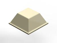 7000051813 3M Tapered Square PUR Self Adhesive Feet, 19.9mm diameter 12.7mm width x 12.7mm length