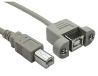 286-3696 RS PRO USB 2.0, Male USB B to Female USB B, 480Mbps, 3m
