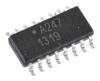 acpl-247-500e Broadcom, ACPL-247-500E DC Input Transistor Output Quad Optocoupler, Surface Mount, 16-Pin SOIC