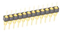 bbs-112-g-a Samtec BBS Series Straight Through Hole Pin Header, 12 Contact(s), 2.54 mm Pitch, 1 Row, Unshrouded