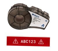 m21-750-595-rd Brady B-595 White on White on Red Label Printer Tape, 6.4 m Length, 19.05 mm Width