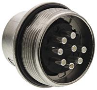 c09131w0081002u Amphenol C 091 D Series, 8 Pole Din Plug Plug, 5A, 100 V ac/dc IP67