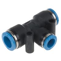 qst-10-8 Festo QST Series Tee Tube-to-Tube Adaptor Push In 8 mm, Push In 10 mm to Push In 10 mm, Tube-to-Tube Connection Style,