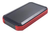 wh145-25-n-br Takachi Electric Industrial WH Series Black, Red ABS Handheld Enclosure, Integral Battery Compartment, 88 x 146 x 25mm