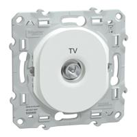 s320405 White Male Socket, Flush Mount