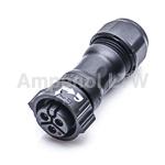 cc-03bffa-ql8mpp Amphenol Industrial Circular Connector, 3 Contacts, Cable, Standard Connector, Socket, Female, IP68, X-LOK Series