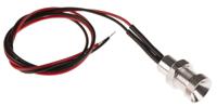 oxlclh8012acfl30white Oxley White Panel Mount Indicator, 8mm Mounting Hole Size, Lead Wires Termination, IP67