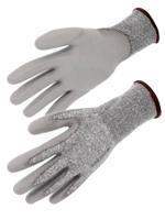 phs315pu09 SINGER SAFETY 50GHBBC Grey, White Elastane, High Density Polyethylene, Polyester, Stainless Steel Fibre Work Gloves,
