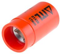 911-1430 ITL Insulated Tools Ltd 1/2 in Drive 17mm Insulated Standard Socket, 12 point, VDE/1000V, 27 mm Overall Length