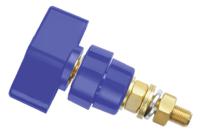 pol-102-bl Schutzinger 4mm Blue Terminal Post, 1kV, 100A, M8 x 0.75 Thread