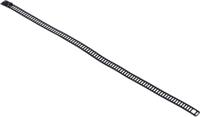 121-652 RS PRO Cable Tie, Ladder, 225mm x 7 mm, Black Polyester Coated Stainless Steel, Pk-100