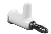 205-401 RS PRO White Male Banana Connectors, 4 mm Connector, 24A, 30 V ac, 60V dc, Nickel Plating