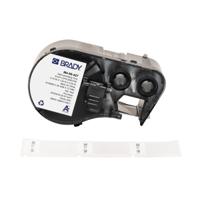 m4-90-427 Brady B-427 on Black on White, Transparent Label, 19.05 mm Width, 19.05mm Label Width