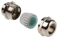 53112533 Lapp SKINTOP Series Nickel Plated Brass Cable Gland, M25 Thread, 9mm min., 17mm max., IP68