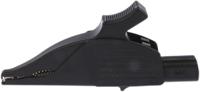 669575-21 Staubli Crocodile Clip 4 mm Connection, Brass Contact, 32A, Black
