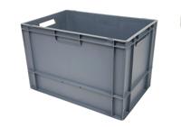 163-1907 RS PRO 76L Grey PP Large Euro Containers, 400mm x 400mm x 600mm