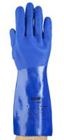 14663100 Ansell 14-663 Blue Polyvinyl Chloride Liquid/Oil Repellent Gloves, Size 10, Polyvinyl Chloride Coating